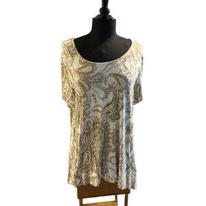 Ruby Road Beige and Ivory Top